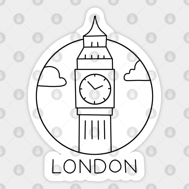 London Sticker by valentinahramov